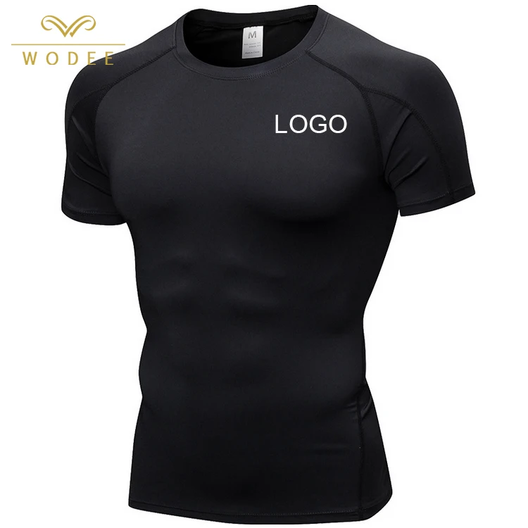 

Custom logo gym wear quick dry plus size muscle fit gym t shirt mens, 6 colors