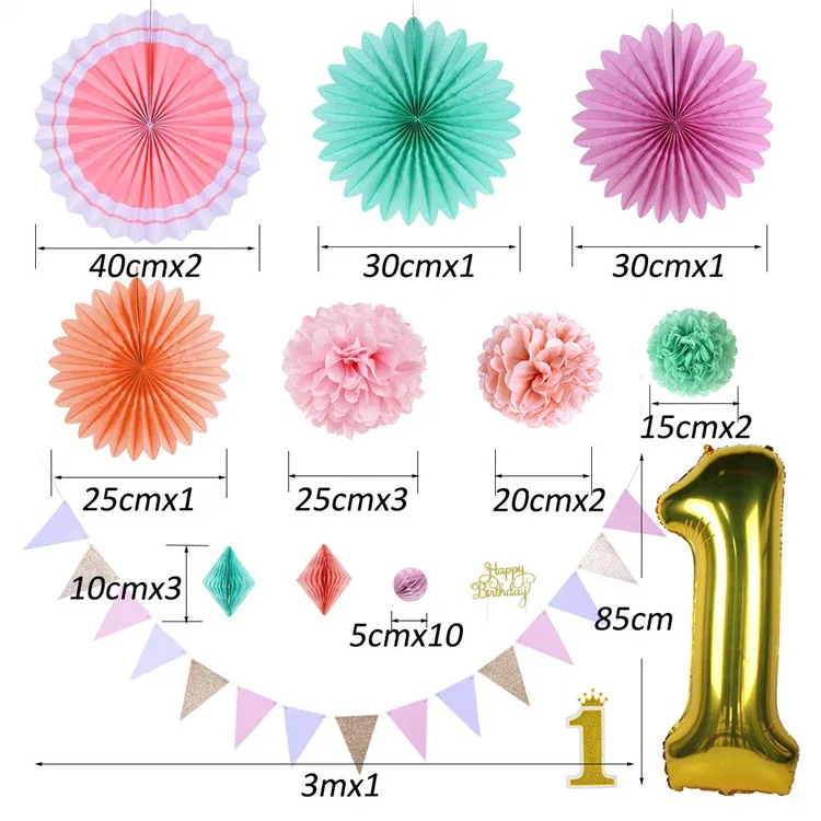 Umiss Paper 1 Year Garcon Decoration Bebe Balloon Happy Birthday Cake Topper Girl First Birthday Party Decorations Buy First Birthday Party Decorations Happy Birthday Cake Topper Baby Shower Product On Alibaba Com