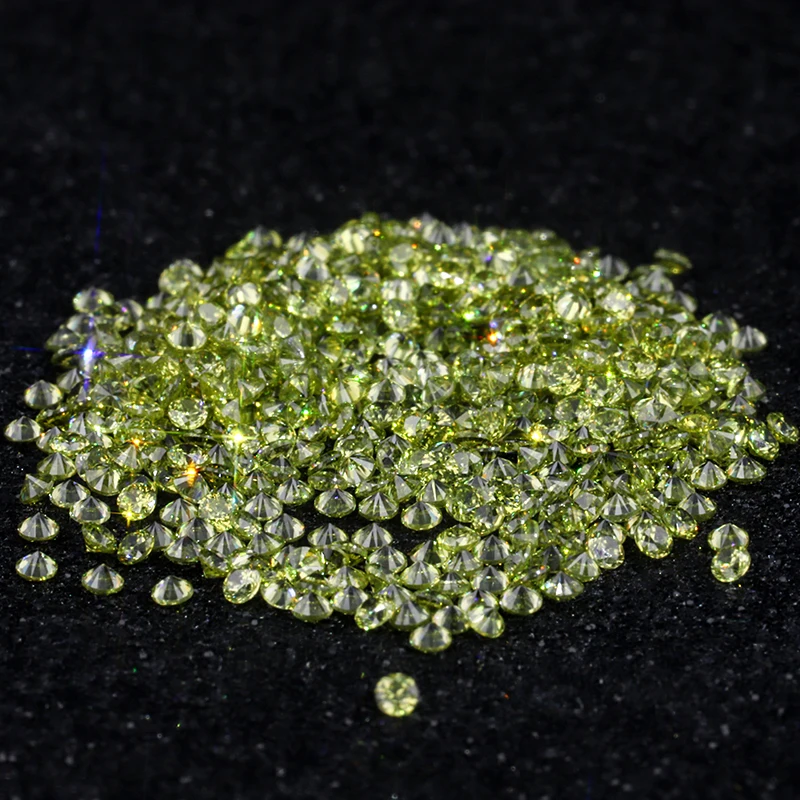 

Starsgem AA Grade Small Size Zircon M-peridot Round Cut Loose CZ Stone Cubic Zirconia