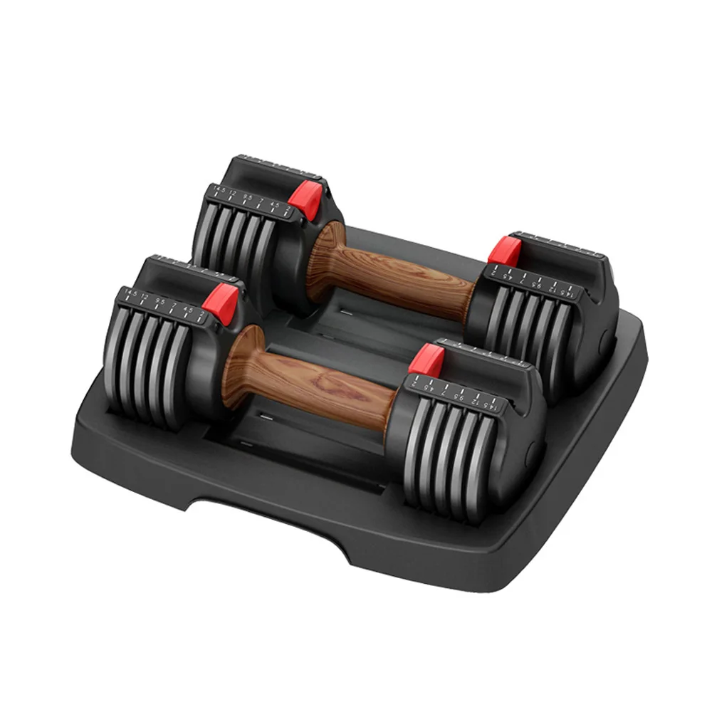 

dumbells in pair 2-14.5 LBS for home gym fitness uplift adjustable dumbbell dumbbells, Black and red