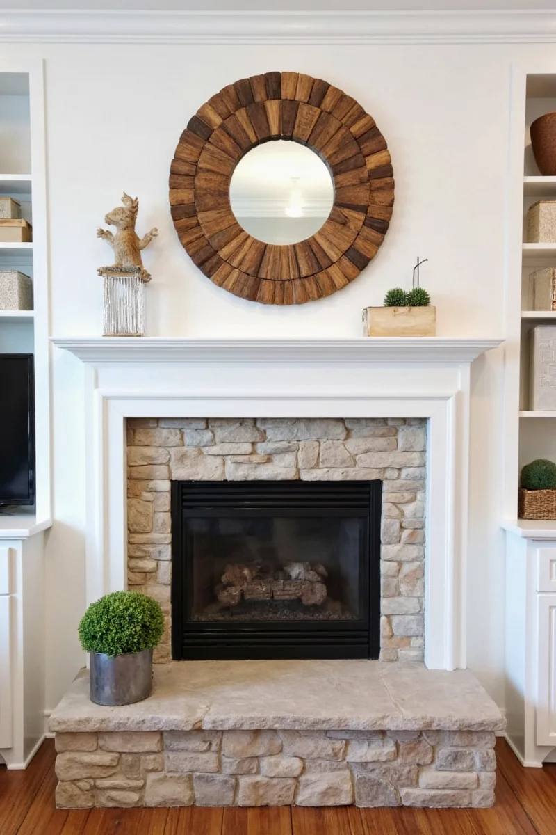 Stone fireplace surface preparation