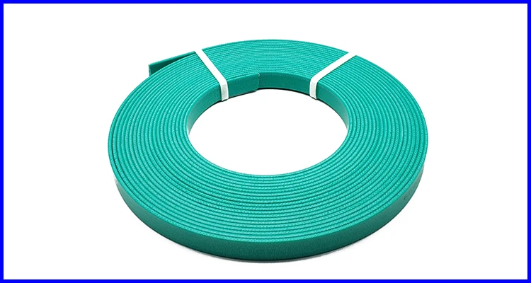Hydraulic Guide  Elements Polyester Fabric Hard Guide Tapes Green Color