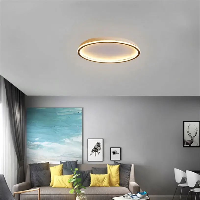 60W Bathroom Lighting In Office Led Hanging Modern Remote Control Ceiling Lamp For Living Room