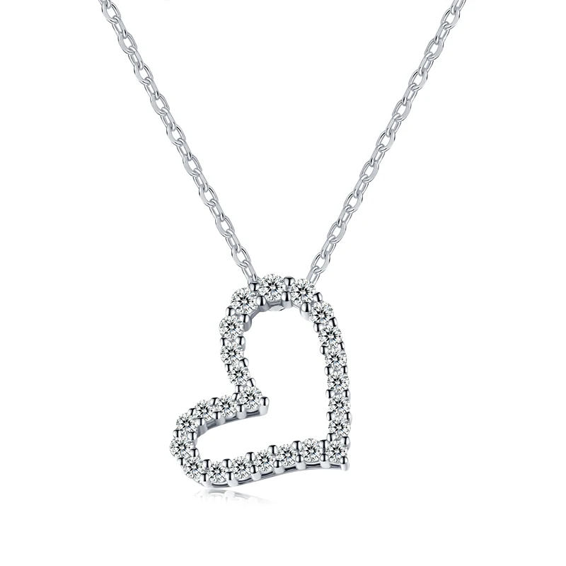 

2021 Fashion Heart Necklace 925 Sterling Silver Couple Necklace Pendant Necklace