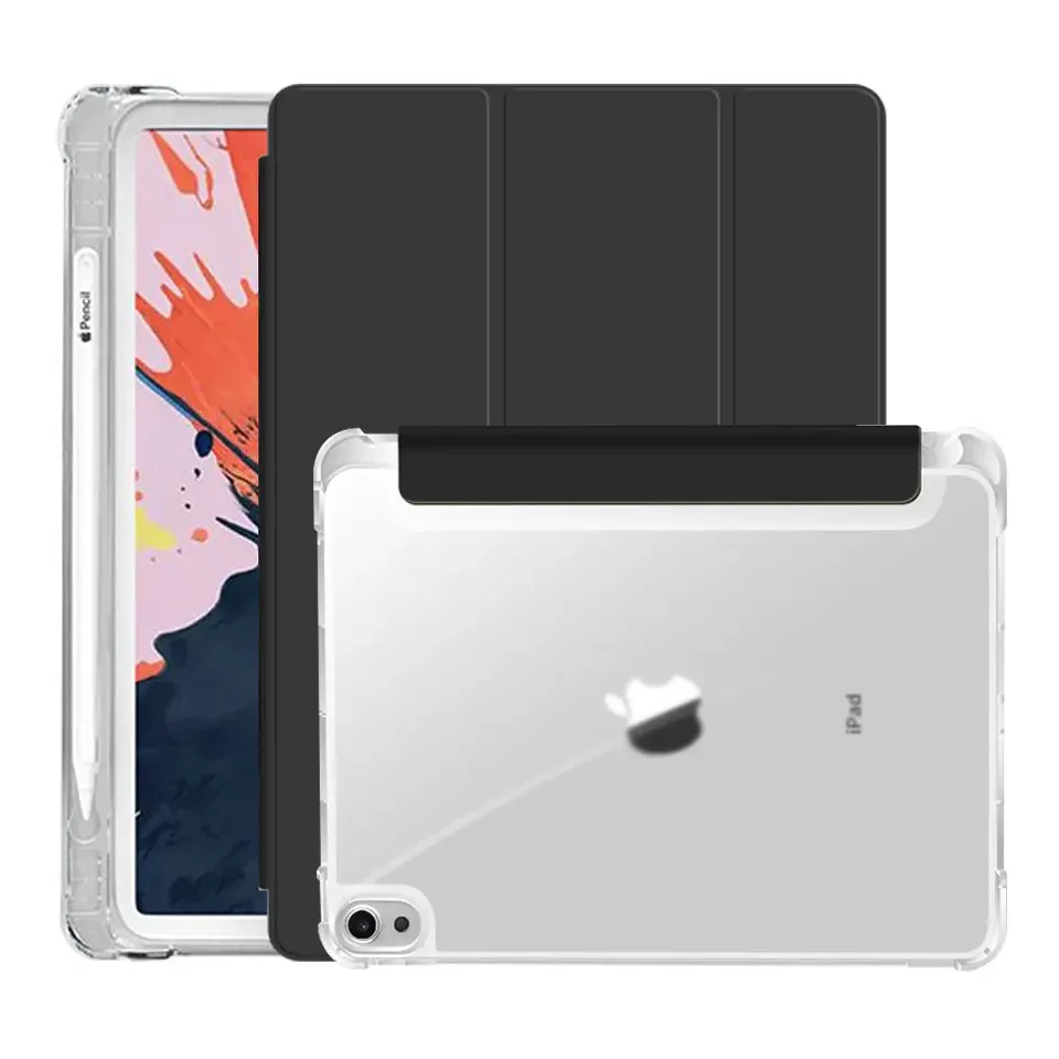 

Transparent Pencil Holder TPU Soft Case For iPad 10th Gen 10.9 inch 2022 Soft Silicon Flip Cover For iPad Air 5 Air 4