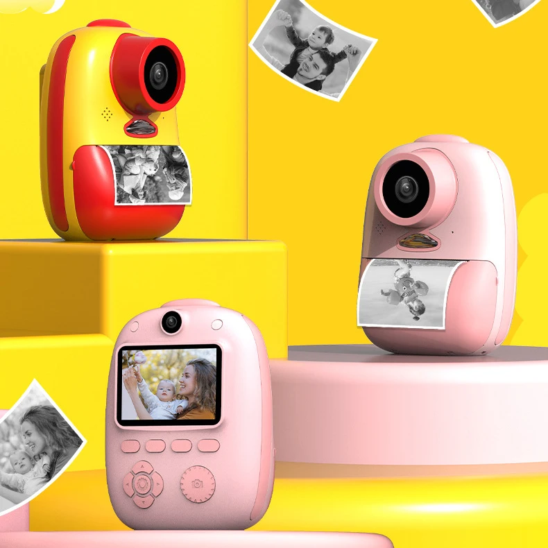 

Children Instant Print Camera For Kids 1080p HD Mini Camera With Thermal Photo Paper Digital Camera kids Gifts toys