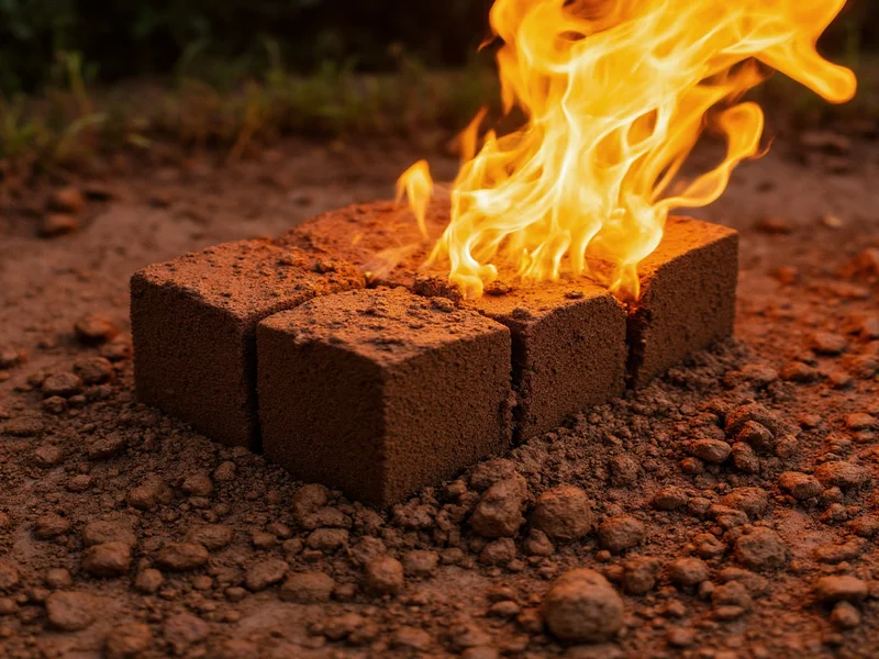 Mud transforming into brick when combined with fire element