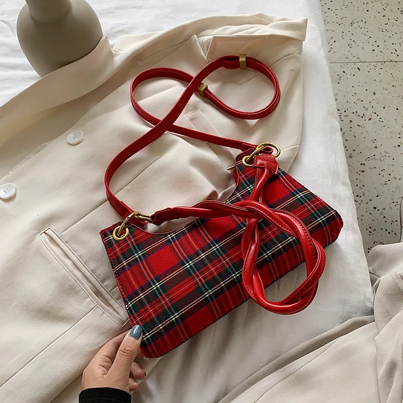 

Summer small bag 2020 new fashion wild chain messenger bag net red woven shoulder armpit bag, Customizable