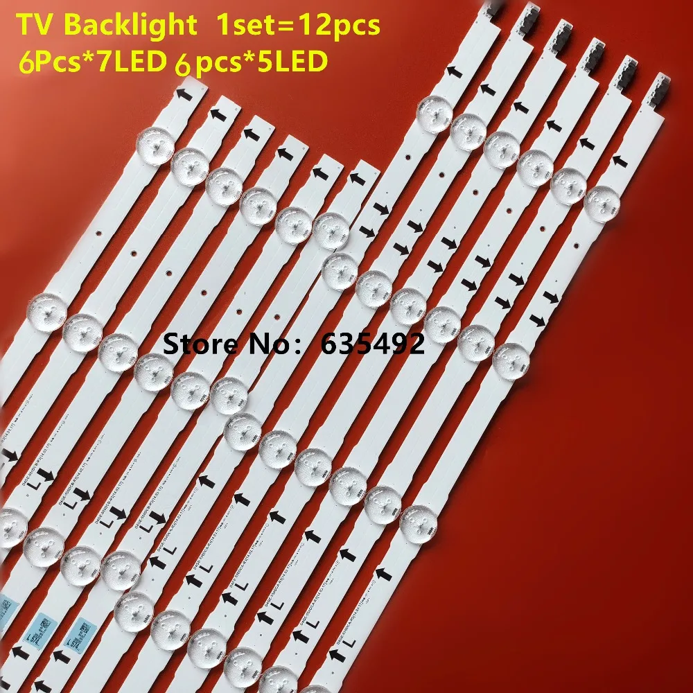 

New 12pcs/Kit LED strips for SAMSUNG 55 TV UE55J6390 UN55H6450 HG55AD690 T550HVF0 BN96 41386A 41387A 2014SVS55 3228 550DCB
