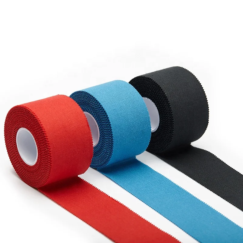 

7 colors available Hypoallergenic Athletic Tape Sports Strapping Tape Latex Free Weightlifting for Sports&Recovery, White