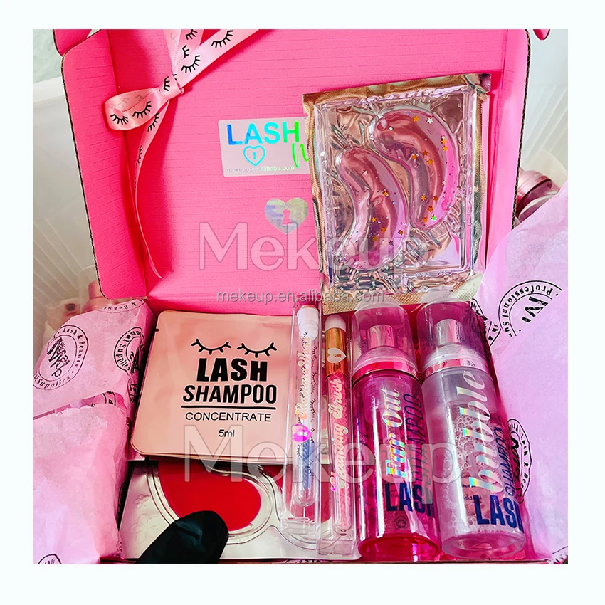 

60ml Lash Shampoo Brush Kit Lash Lift Foam Cleanser Eyelash Extension Shampoo Lash Mousse Eyelash Makeup Set Supplies