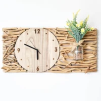 

Promotional Home Decoration Rustic Art Wooden Wall Clock For Decorate Living room