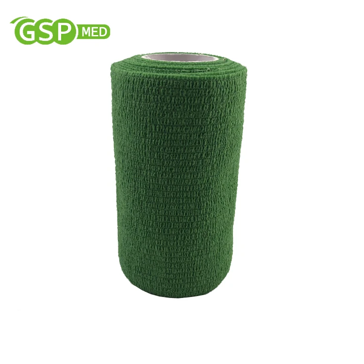 
7.5cm*4.5m Easy Tear tubular colorful breathable dog cohesive wrap bandage 