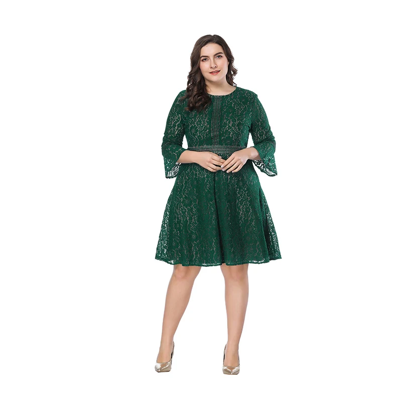 

2021 new arrivals plus size women short dress lace beauty ladies wife shirts maxi dresses