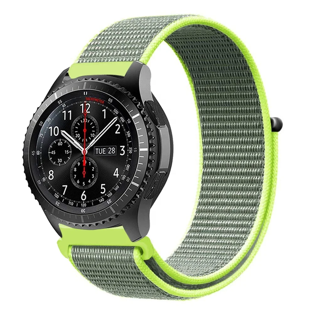 

IVANHOE 20mm 22mm Nylon Sport Loop Hook Smartwatch Replacement Strap Bands with Adjustable Closure, for Galaxy Watch 42mm 46mm, Multi-color optional or customized