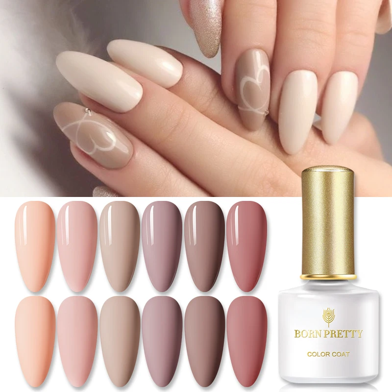 

1 Bottle UV Polish Color Gel Varnish Glitter Soak Off Nature Pink Series varnish Nail Art DIY Design 6ml, 72 colors for choice