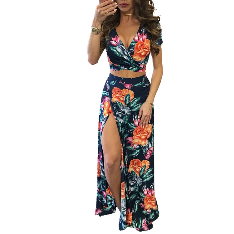 

Women's Off-Shoulder Dress womens plus size Floral Bohemia maxi dresses women casual