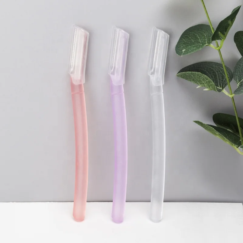 

Disposable transparent custom portable face beauty care razor shaver for women