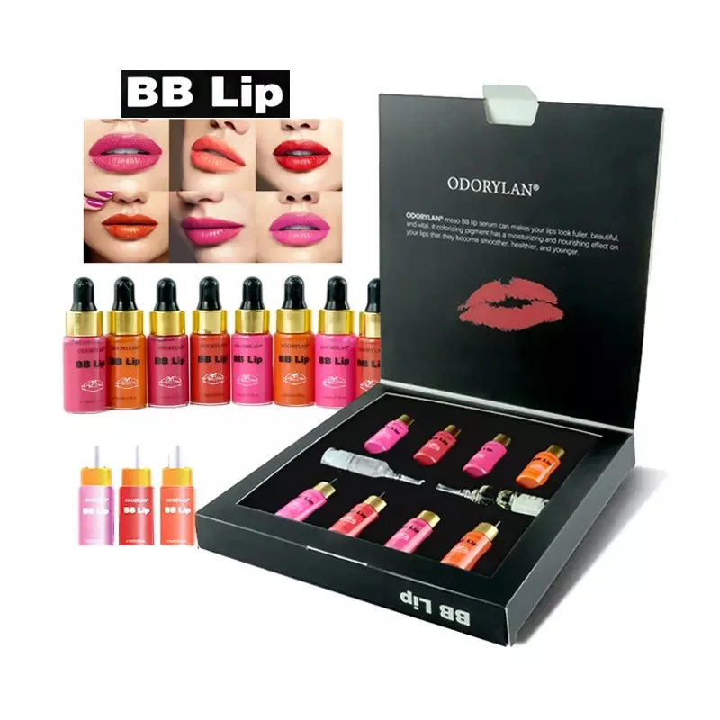 

D Different Colors Meso Lip Tint Semi Permanent Makeup Pigment Customized Package Meso microneedling Bb Lip Kit