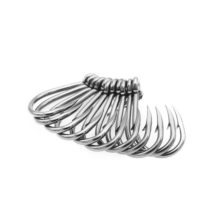 

Japan imported fishing tackle wholesale high carbon steel tuna hook big hook herring youvella fish hook, Silver