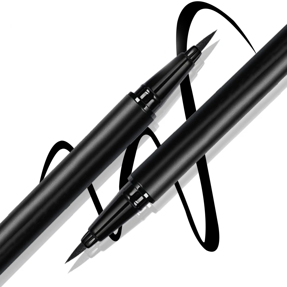 

2021 New Arrival Colorful Free Eyeliner Sample Best Waterproof Eyeliner Quewel delineador de ojos with eyeliner packaging custom, Black brown transparent