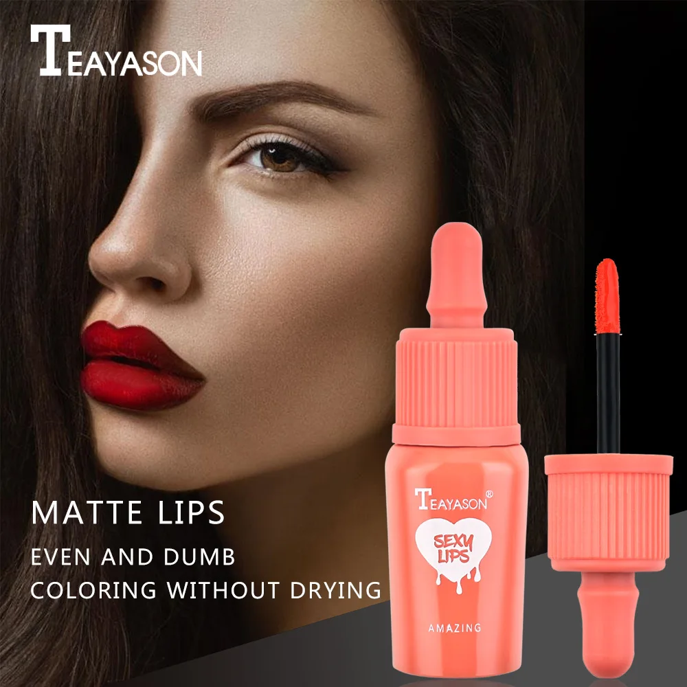 

Velvet Matte Lipstick Lip Set Waterproof Long-Lasting Makeup Red Lip Gloss Pigment Shimmer Lipstick, Chocolate red brown