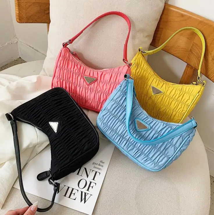 

2021 High Quality nylon designer print handbags luxury ladies hand bags handbags fashion tote handbags for women purses, 4 colors