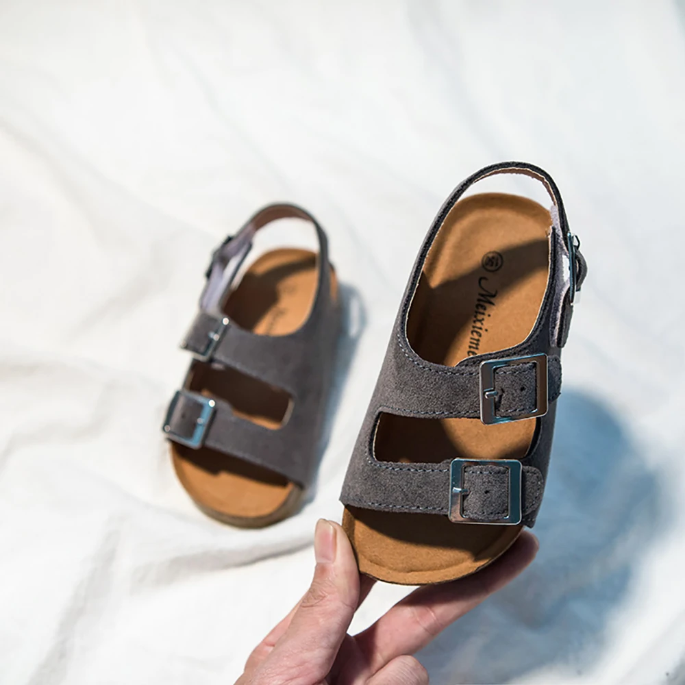 

New Fashion Kids Leather Casual Shoes Girls Boys Baby Slippers Children's Sandals