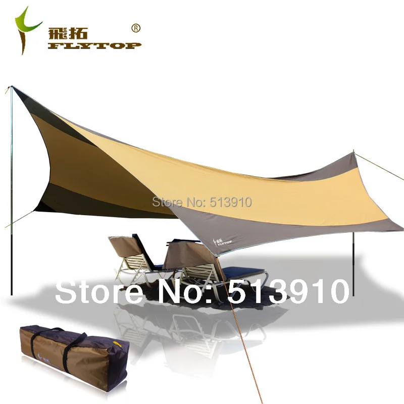 

FLYTOP Large Space Awning 550*560CM Waterproof UV Awning Camping Tent/Oxford Silver Coated Large Shelter Beach Tent Sunshelter