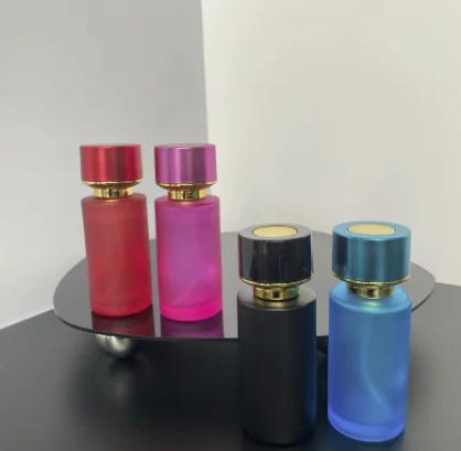 

50ML Colored Round Cap Glass Bottle Round Perfume Bottle Spray Essence Bottle