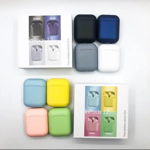 

Wholesale matte color TWS V5.0 Headphones Tws Earbuds sport earphones wireless earbud, White