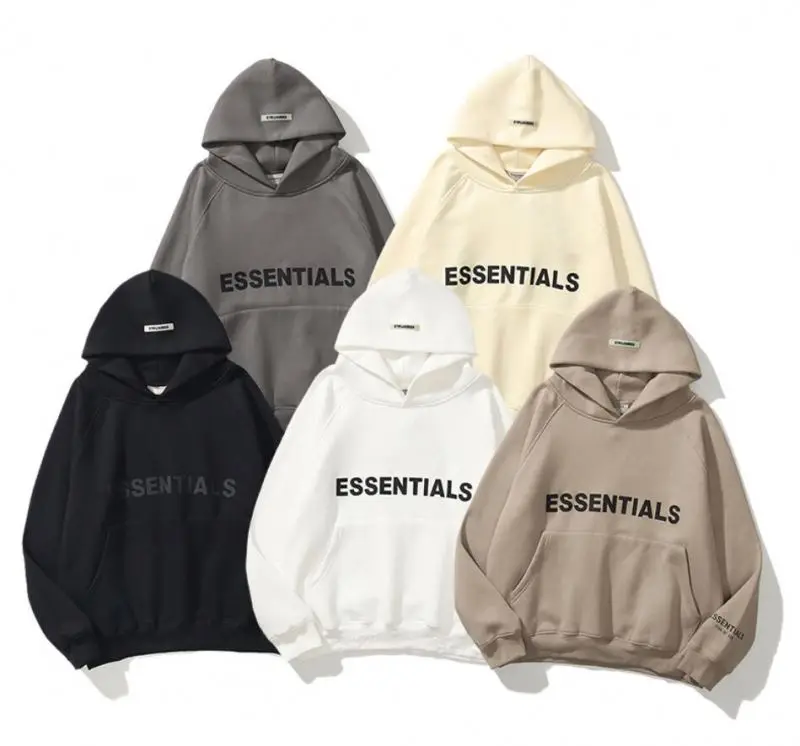 

New arrival Custom logo Men Thick ESSENTIALS Hoodi Sweatshirt Hoodie Pullovers Essential Hoodies set, Custom colors