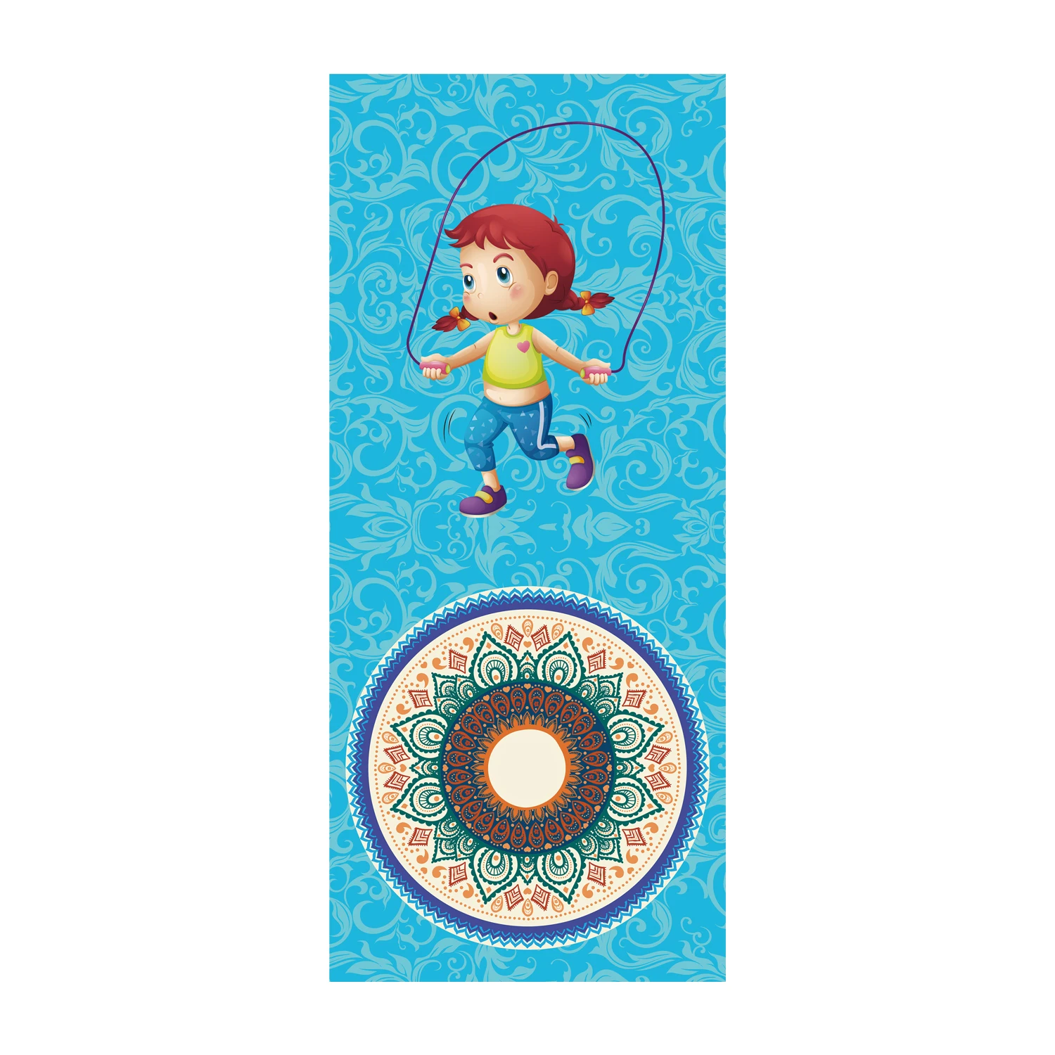 

Yugland Wholesale Customize Print Tropical Woven Yoga Mat for Working Out, Pink,blue,black,purple or customized