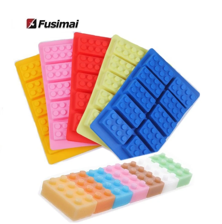 

Fusimai Ice Molds Building Blocks Moldings Moulding Maker Candy Silicone Chocolate Moulds Block Mold Lego