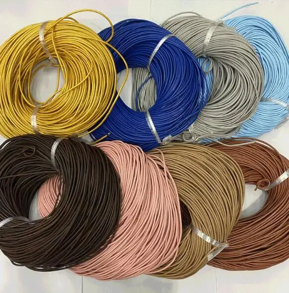 
23 jewelry cords 1mm/2mm/ 3mm/4mm/5mm/ smooth round jewelry cords genuine leather cords  (60836480897)