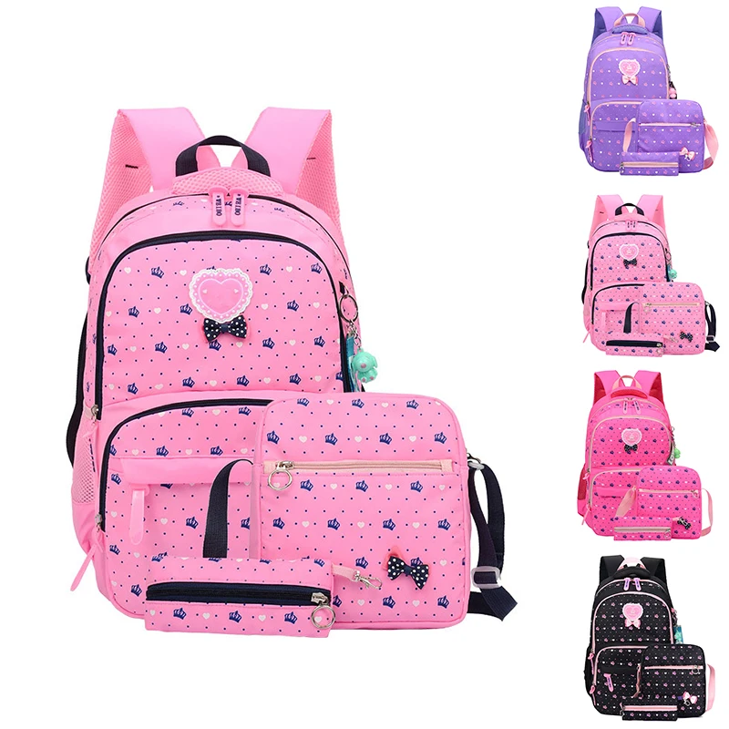 

premium factory Twinkle fashion school bag mochilas 3pcs with lunch bag pencil case