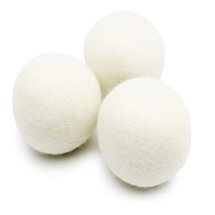 

HOT XL 7 cm 7.5 Wool Dryer Balls 6 Pack Natural Fabric Softener Reduce Drying Time Reusable Chemical Free dryer wool balls, Customized color