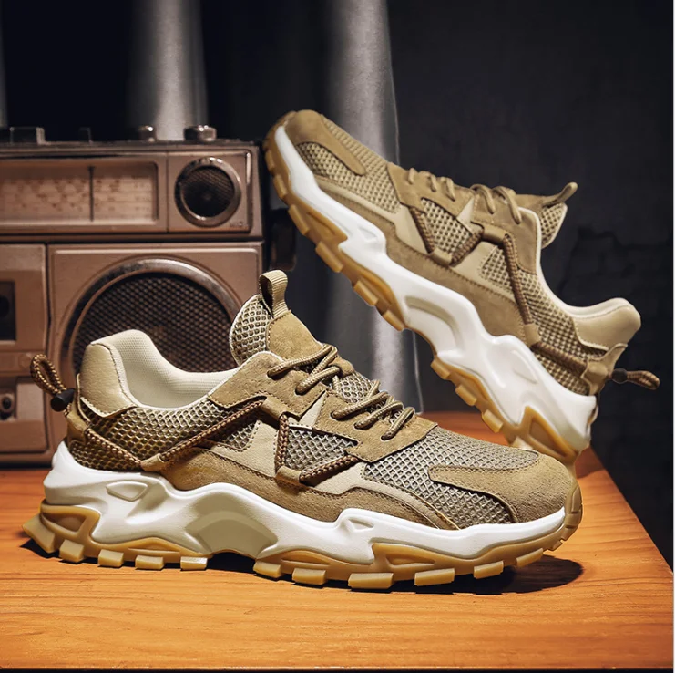

Men's shoes in the summer of 2021, the new Korean version of ins fashion old shoes personality casual mesh breathable sneakers