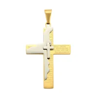 

34839 Xuping fashion charm pendant men+custom gold stainless steel cross pendant wholesale