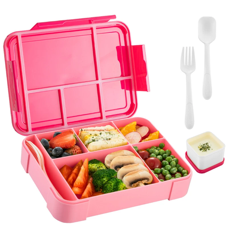 

M90 Cheap Price Kids Students Lunch Boxes Compartments Salad Boxes Microwave Sauce Food Container Heating Plastic Bento Box