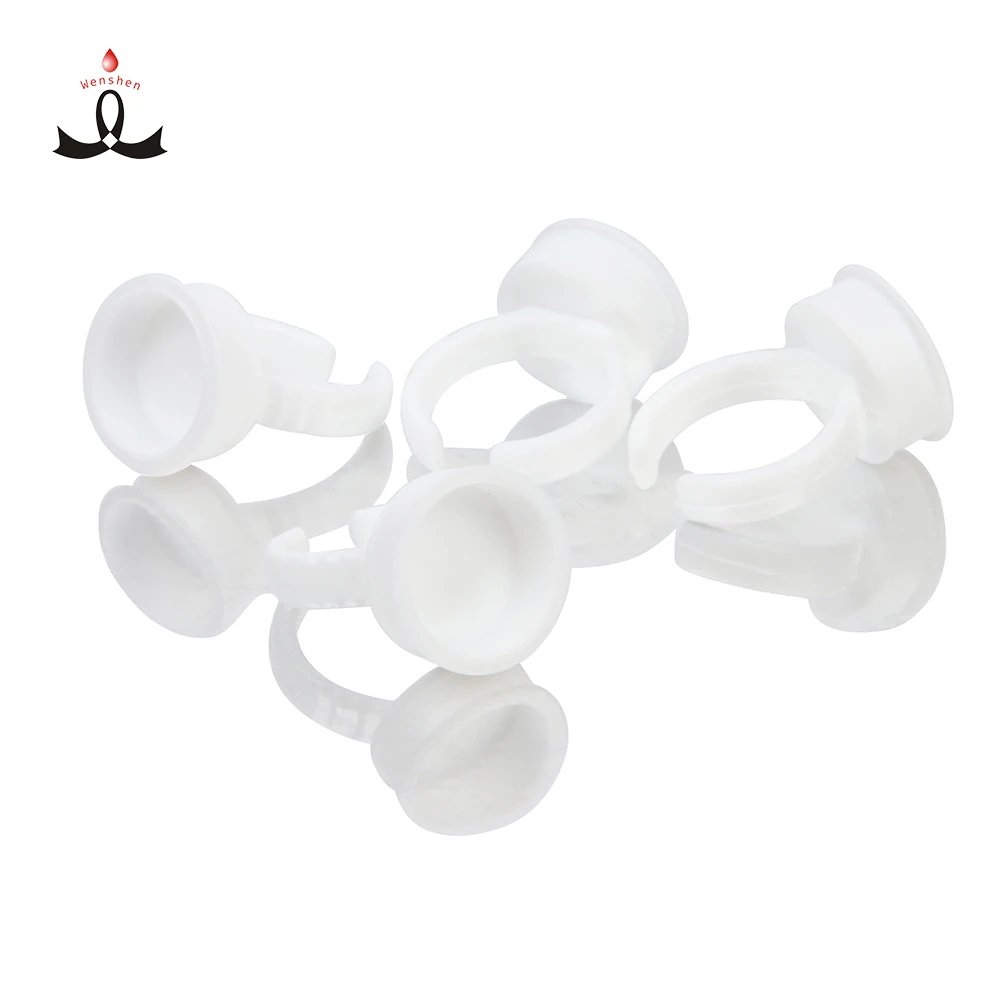 

Universal Silicone Tattoo Ink Cup Disposable Microblading Permanent Makeup Micro Tattoo Pigment Ink Ring Cup Accessories, White