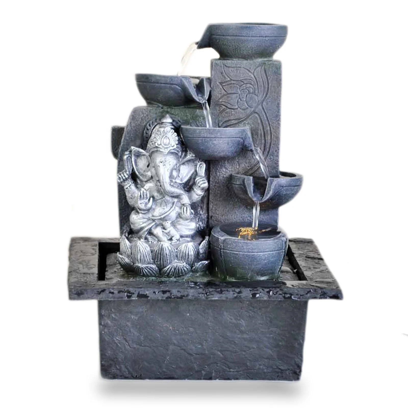 Religious Items Polyresin Hindu God Statue Ganesh Waterfall Fountain Buy Ganesh Waterfall