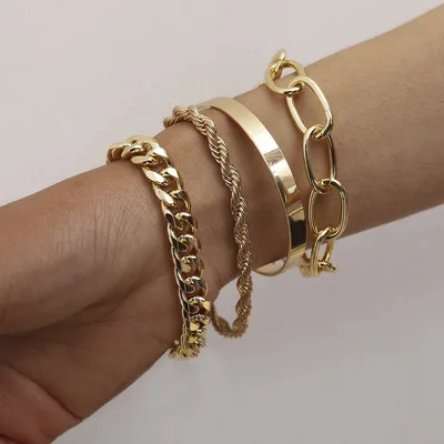 

2021 Luxury Gold Cuban Link Chain Bracelet Multiple Design Diamond Tennis Bracelets Chunky Lock Fancy Chain Bracelets Sets, Gold, silver