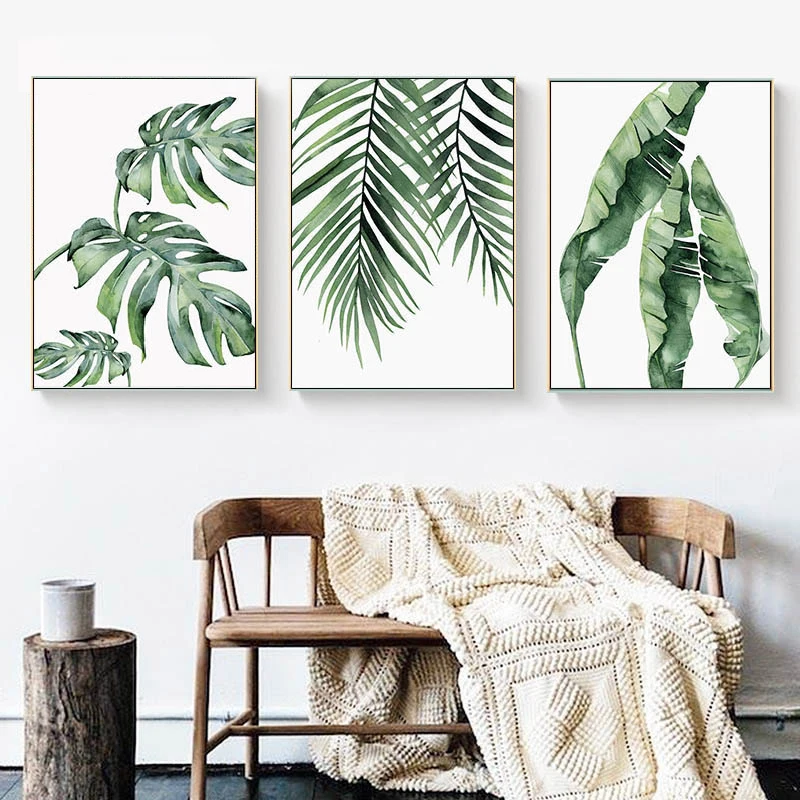 

Prints Wall Decoration Paintings Living Room Art Modern Home Decor Print Leaf Nordic Canvas Painting