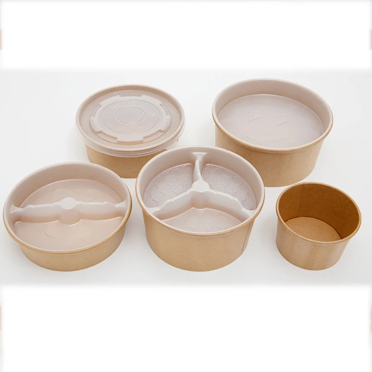 

36oz 50oz Brown 750ml Round Kraft Salad Soup paper Bowl