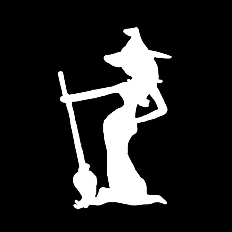 

9.3*14.9CM Interesting Halloween Witches Decor Car Stickers Vinyl Accessories Motorcycle Decal for Laptop/ Helmet Sticker
