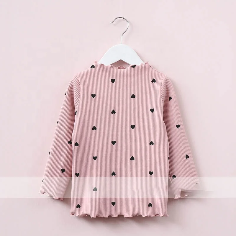 

Love pattern baby top Baby long sleeve bottoming shirt
