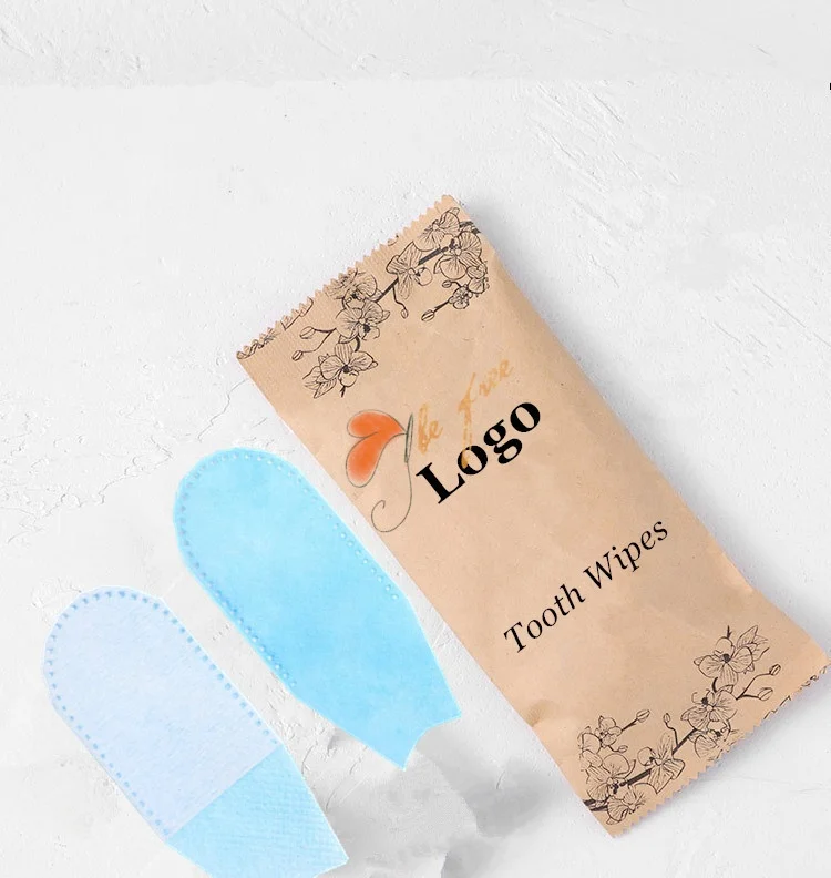 

Eco-friendly Packaging Tooth Wipes for Teeth Cleaning, White&light bule