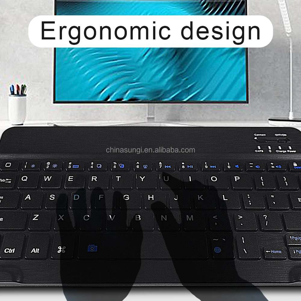 Sungi Ultrathin Wireless Bt Mini Rechargeable Blue Tooth Keyboard For 7