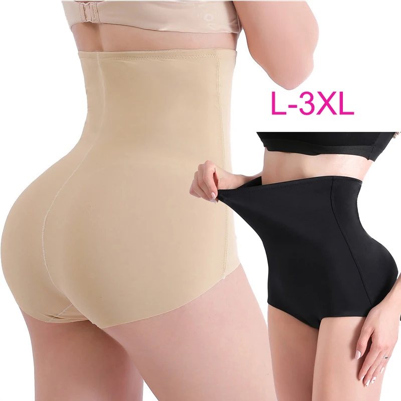 

Waist Trainer Seamless High Waist Shaping Pantie Belly Controlling Underwear Women Stretchy Tummy Modeling Shaper Control Pantie, Black,nude